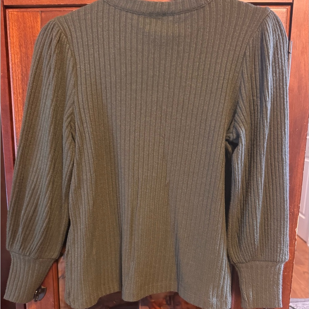 Madewell Women's Olive Ribbed Sweater size XS - Picture 2 of 7